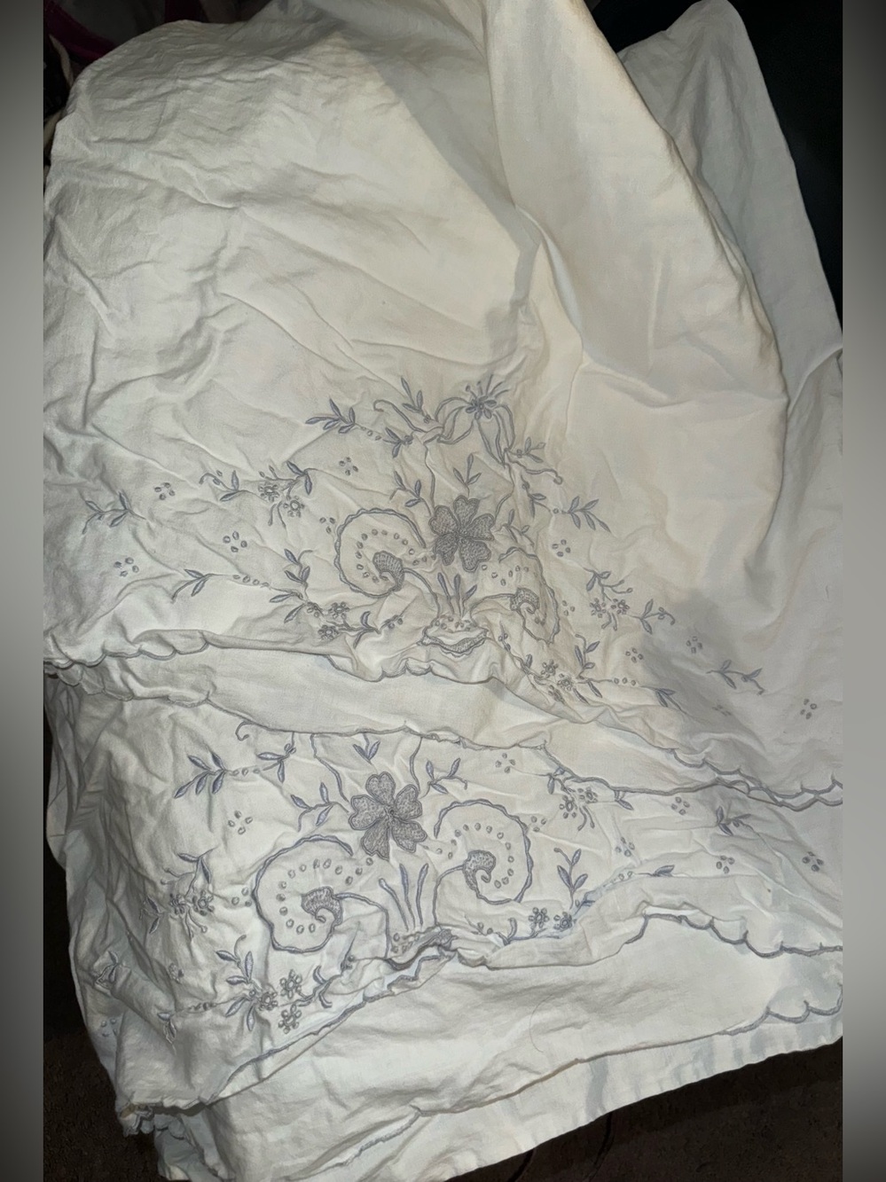Embroidered Vintage Pillowcases Set of 2